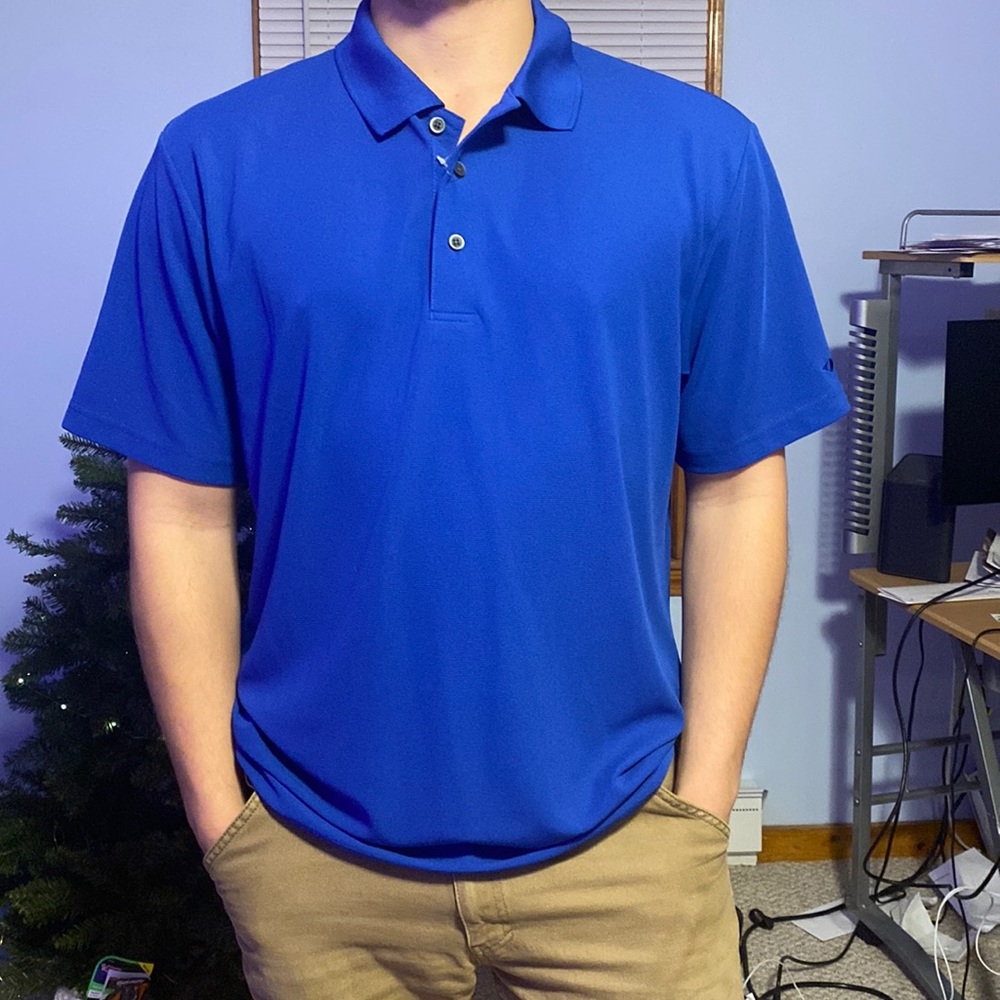 Brand New Mens Polo Shirt! Royal Blue size large